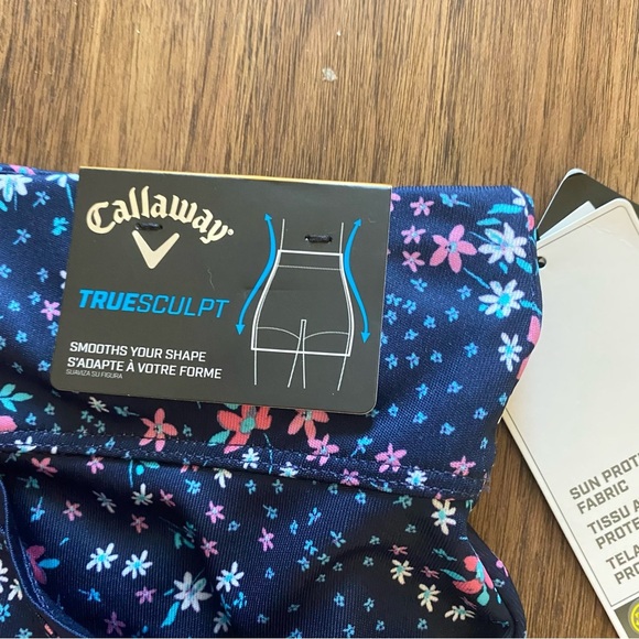 Callaway Pink and Blue Mini Skater Skirt - Picture 2 of 3